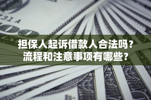 北京担保人起诉借款人合法吗？流程和注意事项有哪些？