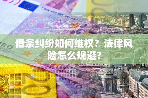 北京借条纠纷如何维权？法律风险怎么规避？
